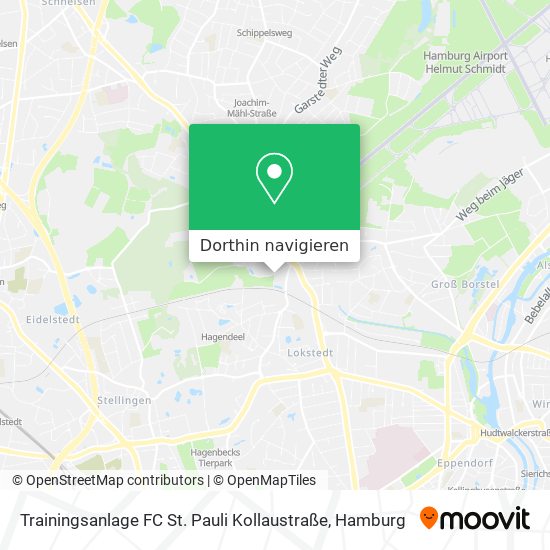 Trainingsanlage FC St. Pauli Kollaustraße Karte