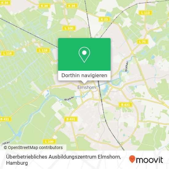 Überbetriebliches Ausbildungszentrum Elmshorn Karte