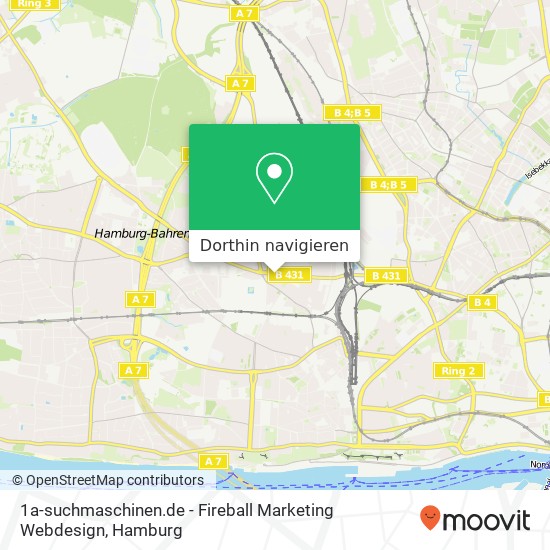 1a-suchmaschinen.de - Fireball Marketing Webdesign Karte