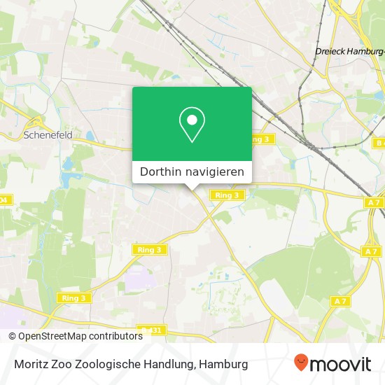 Moritz Zoo Zoologische Handlung Karte