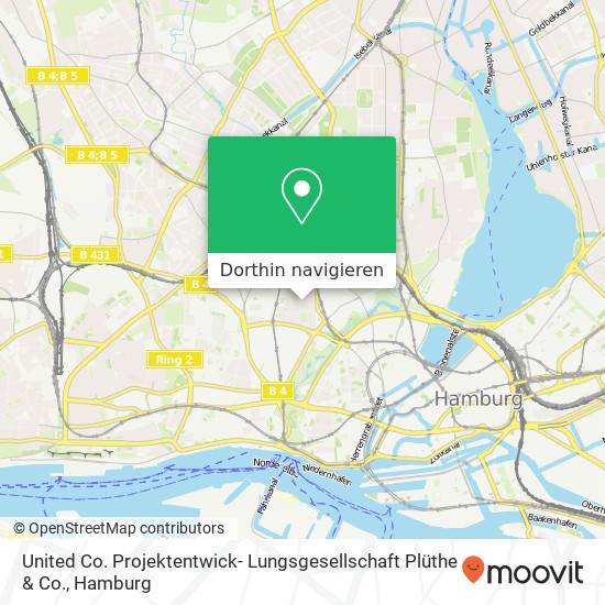 United Co. Projektentwick- Lungsgesellschaft Plüthe & Co. Karte