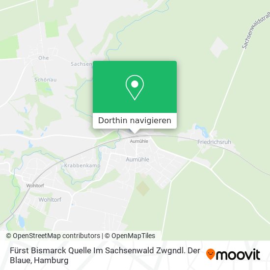 Fürst Bismarck Quelle Im Sachsenwald Zwgndl. Der Blaue Karte
