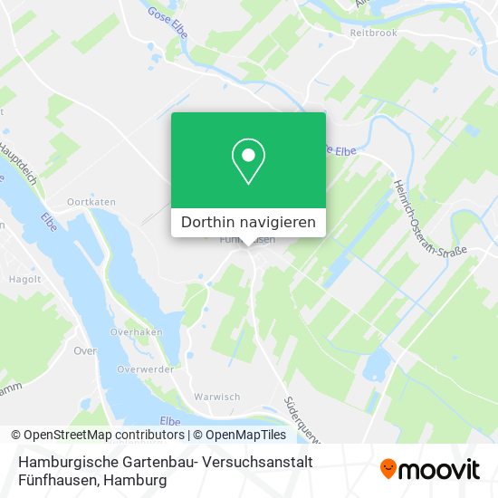 Hamburgische Gartenbau- Versuchsanstalt Fünfhausen Karte