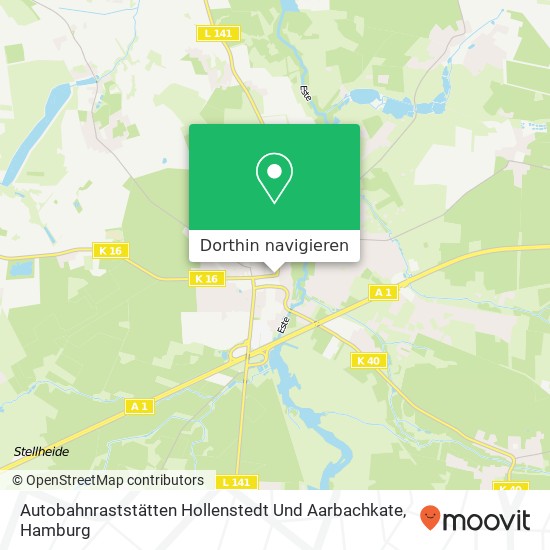 Autobahnraststätten Hollenstedt Und Aarbachkate Karte