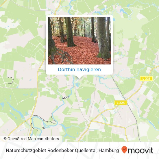 Naturschutzgebiet Rodenbeker Quellental Karte