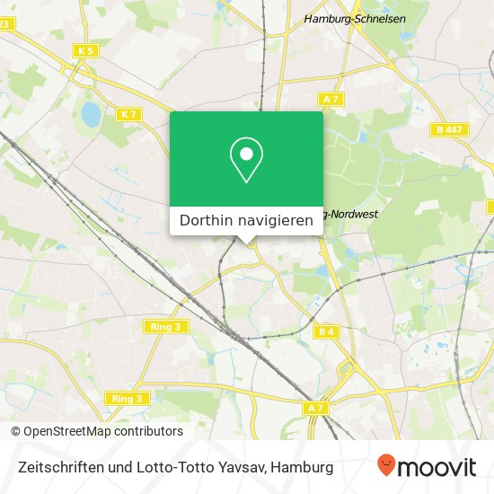 Zeitschriften und Lotto-Totto Yavsav, Lohkampstraße 2 Eidelstedt, Hamburg Karte