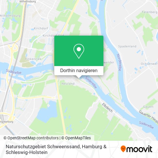 Naturschutzgebiet Schweenssand Karte