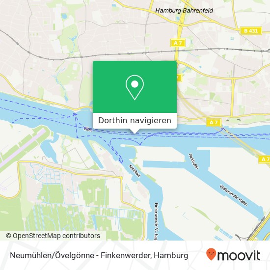 Neumühlen / Övelgönne - Finkenwerder Karte