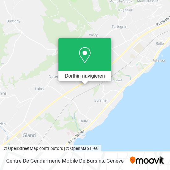 Centre De Gendarmerie Mobile De Bursins Karte