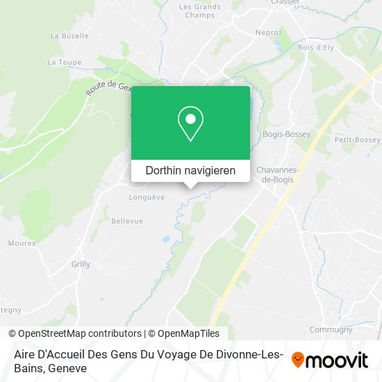 Aire D'Accueil Des Gens Du Voyage De Divonne-Les-Bains Karte