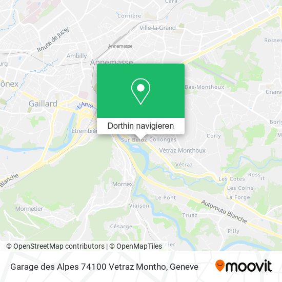 Garage des Alpes 74100 Vetraz Montho Karte