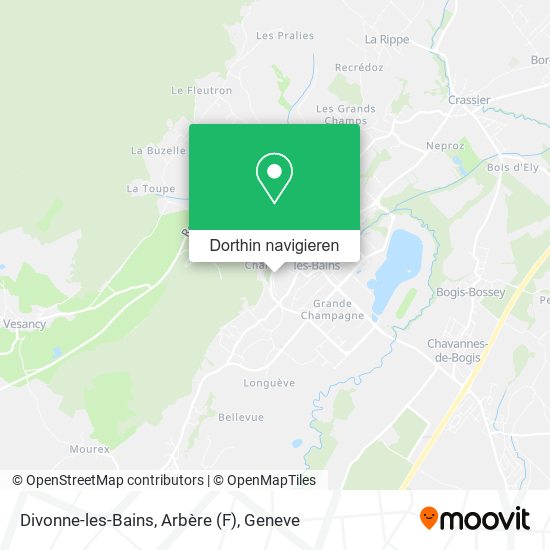 Divonne-les-Bains, Arbère (F) Karte
