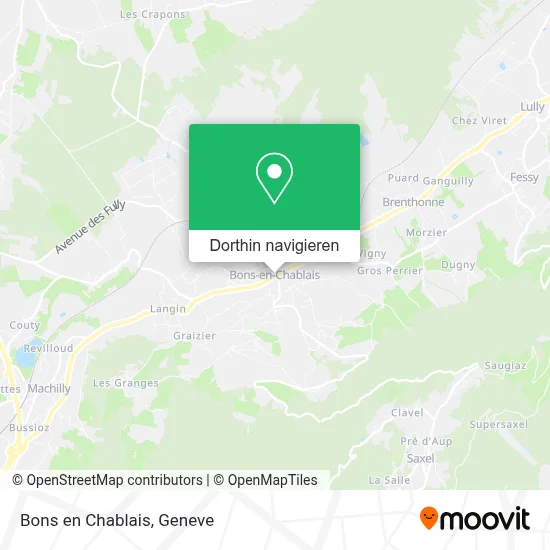 Bons en Chablais Karte
