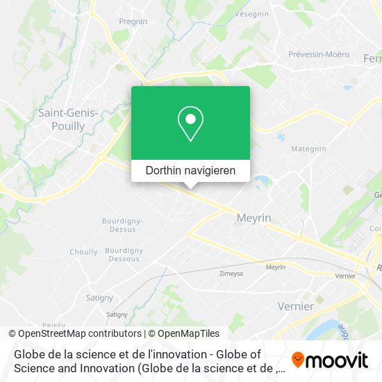 Globe de la science et de l'innovation - Globe of Science and Innovation Karte