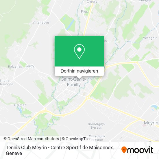 Tennis Club Meyrin - Centre Sportif de Maisonnex Karte