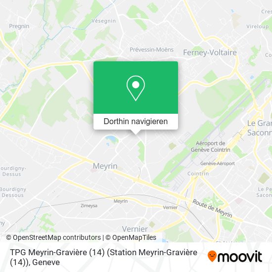 TPG Meyrin-Gravière (14) (Station Meyrin-Gravière (14)) Karte