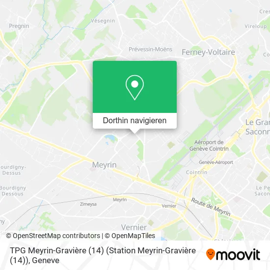 TPG Meyrin-Gravière (14) (Station Meyrin-Gravière (14)) Karte