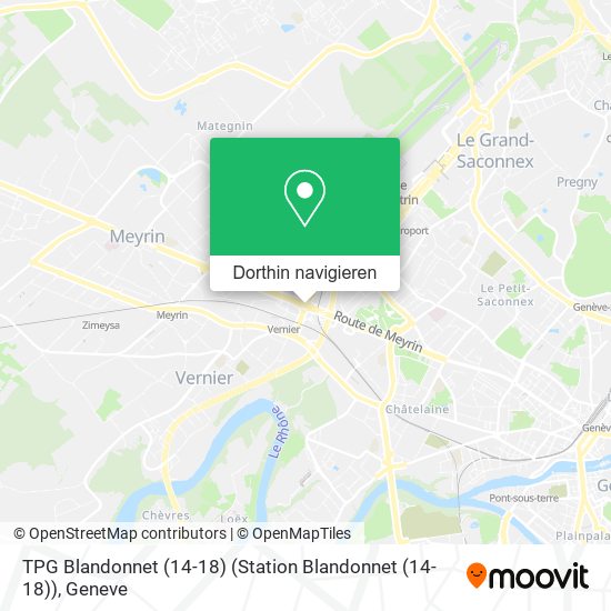 TPG Blandonnet (14-18) (Station Blandonnet (14-18)) Karte