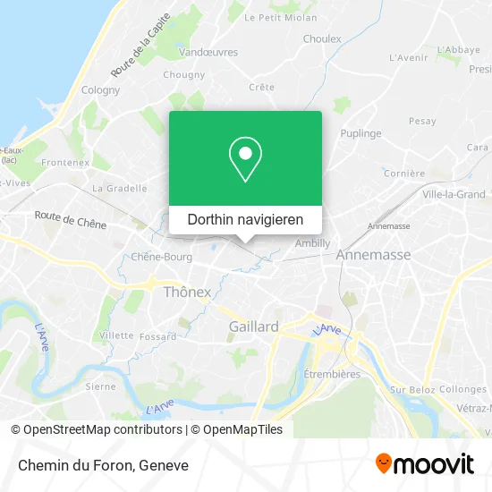 Chemin du Foron Karte