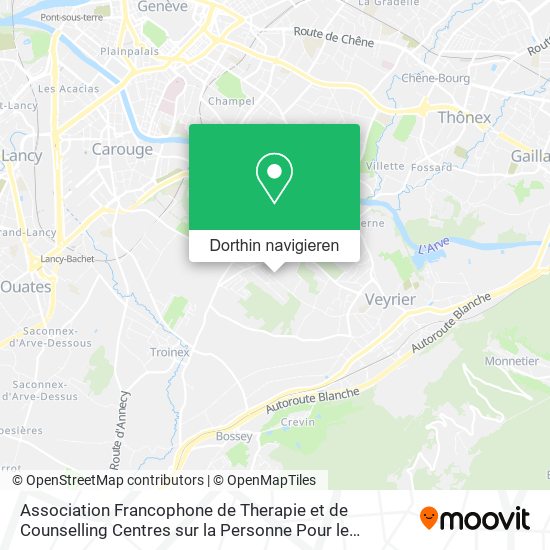 Association Francophone de Therapie et de Counselling Centres sur la Personne Pour le Developpement Karte