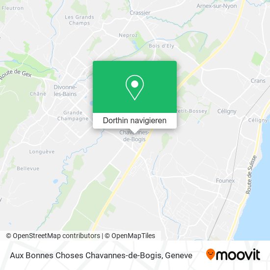 Aux Bonnes Choses Chavannes-de-Bogis Karte