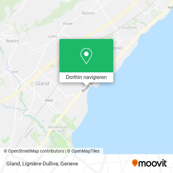 Gland, Lignière-Dullive Karte