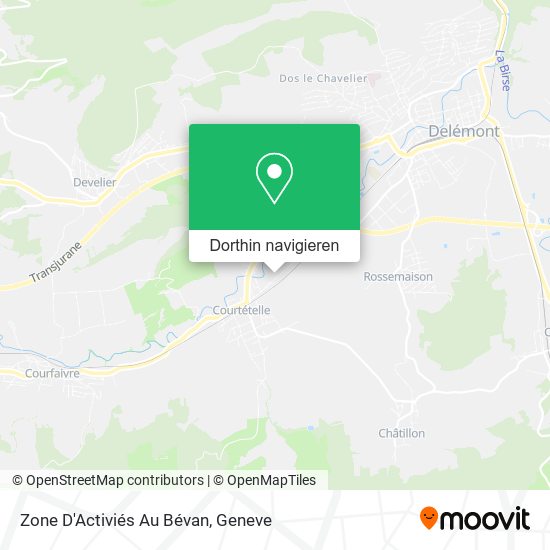 Zone D'Activiés Au Bévan Karte