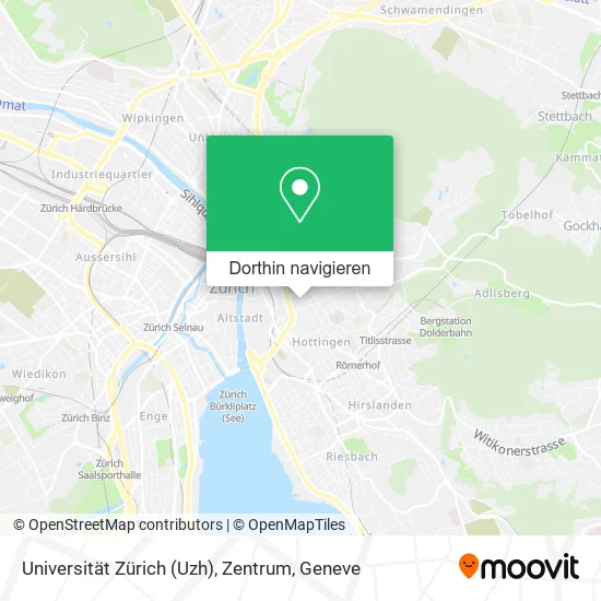 Universität Zürich (Uzh), Zentrum Karte