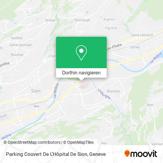 Parking Couvert De L’Hôpital De Sion Karte