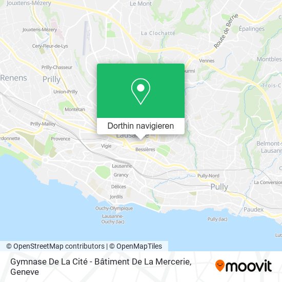 Gymnase De La Cité - Bâtiment De La Mercerie Karte
