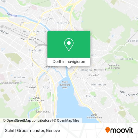 Schiff Grossmünster Karte