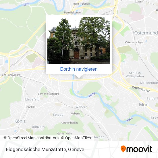 Eidgenössische Münzstätte Karte