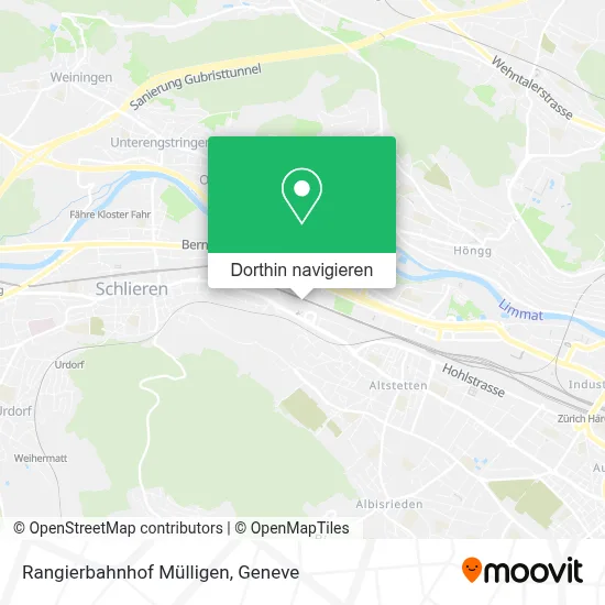 Rangierbahnhof Mülligen Karte
