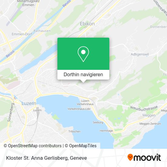 Kloster St. Anna Gerlisberg Karte