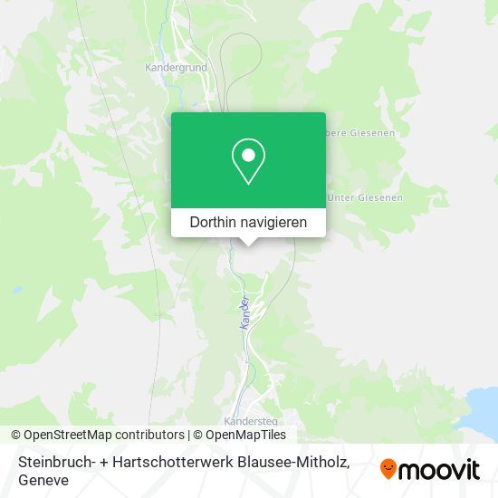 Steinbruch- + Hartschotterwerk Blausee-Mitholz Karte