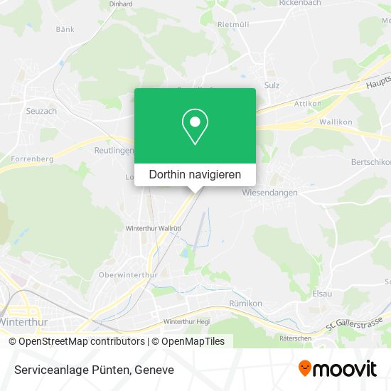 Serviceanlage Pünten Karte