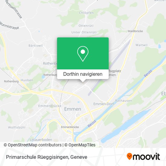 Primarschule Rüeggisingen Karte