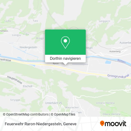 Feuerwehr Raron-Niedergesteln Karte