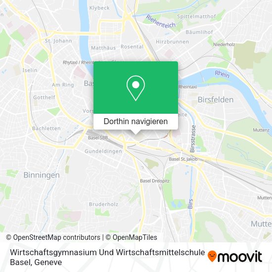 Wirtschaftsgymnasium Und Wirtschaftsmittelschule Basel Karte
