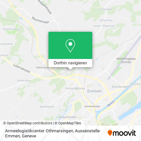 Armeelogistikcenter Othmarsingen, Aussenstelle Emmen Karte