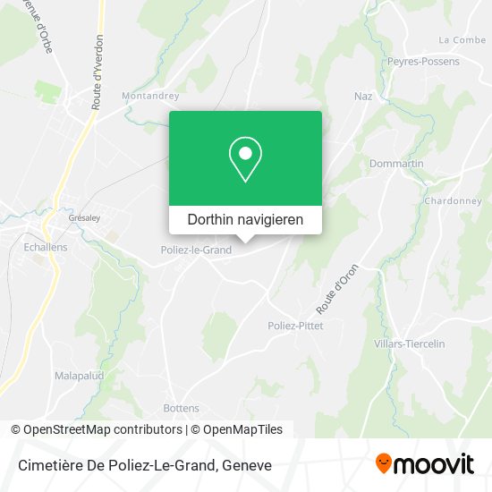 Cimetière De Poliez-Le-Grand Karte