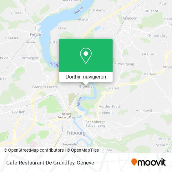 Café-Restaurant De Grandfey Karte