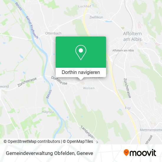 Gemeindeverwaltung Obfelden Karte