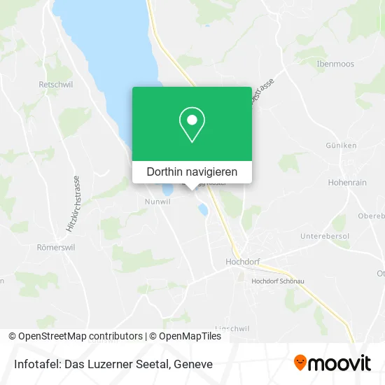 Infotafel: Das Luzerner Seetal Karte