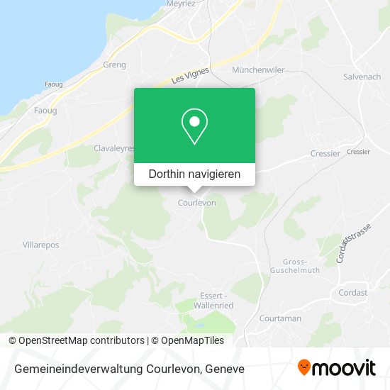 Gemeineindeverwaltung Courlevon Karte