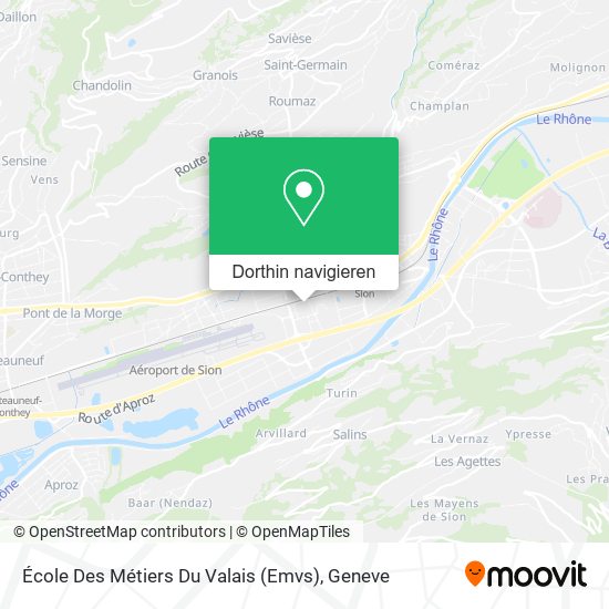 École Des Métiers Du Valais (Emvs) Karte