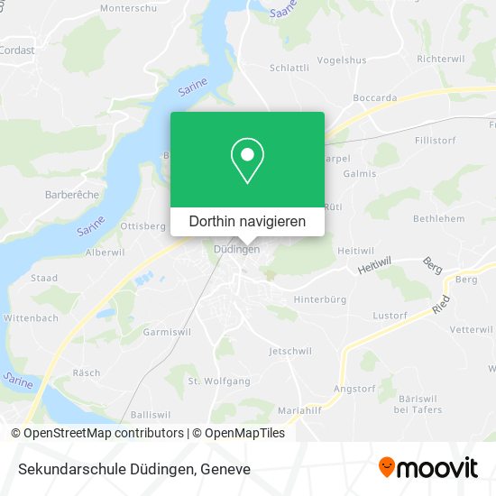Sekundarschule Düdingen Karte