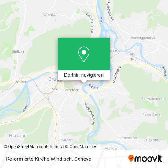 Reformierte Kirche Windisch Karte