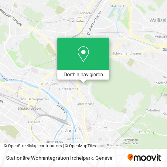 Stationäre Wohnintegration Irchelpark Karte