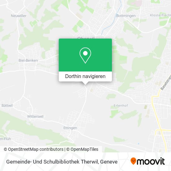 Gemeinde- Und Schulbibliothek Therwil Karte